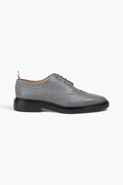  Thom Browne - Perforated Pebbled-leather Brogues - Gray - Eu 36 