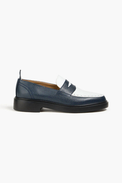  Thom Browne - Two-tone Pebbled-leather Penny Loafers - Blue - Eu 36 