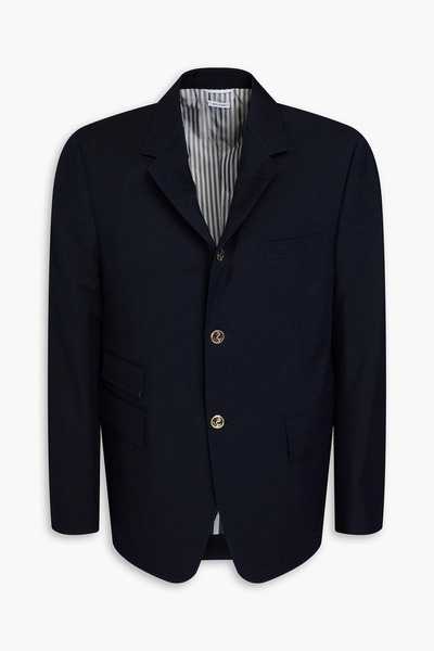 Thom Browne - Wool-piqué Blazer - Blue - 2 