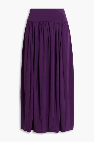  Tibi - Gathered Jersey Midi Skirt - Purple - Us 00 