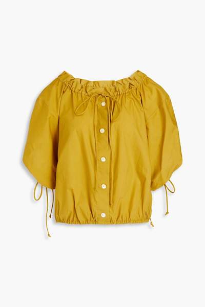 Tory Burch - Cotton-poplin Blouse - Yellow - Us 6 