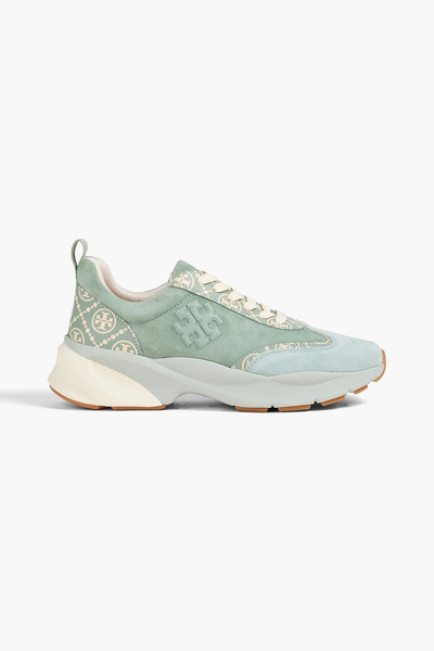  Tory Burch - Good Luck Suede Sneakers - Green - Us 5.5 