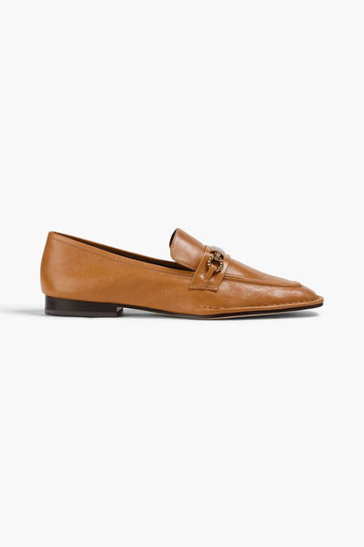  Tory Burch - Perrine Embellished Leather Loafers - Brown - Us 9.5 