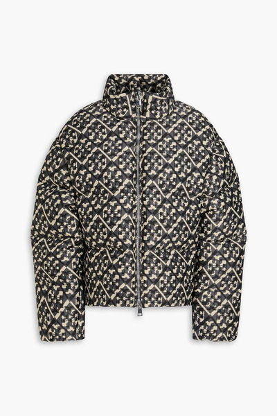  Tory Burch - Quilted Jacquard Down Jacket - Gray - Xs 
