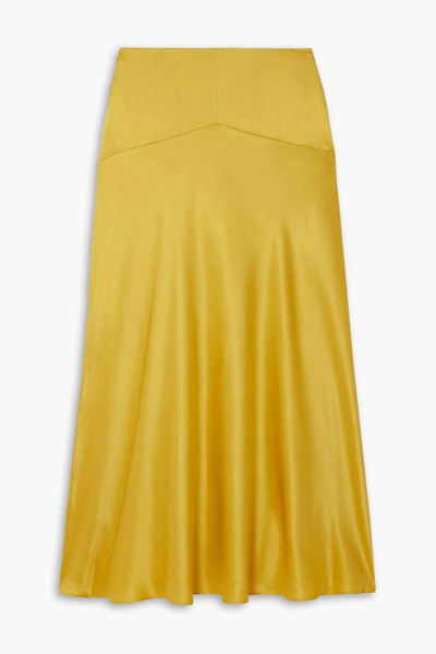  Tove - Clover Silk-satin Midi Skirt - Yellow - Fr 42 