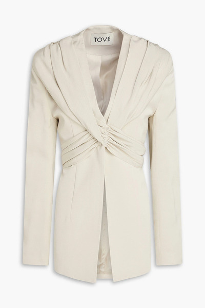  Tove - Draped Faille Blazer - Gray - Fr 34 