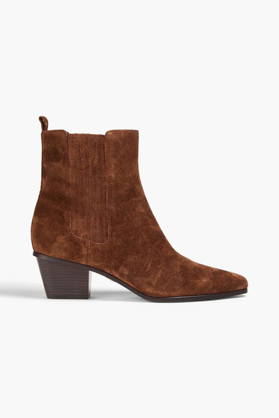  Veronica Beard - Alina Suede Ankle Boots - Brown - Us 7.5 