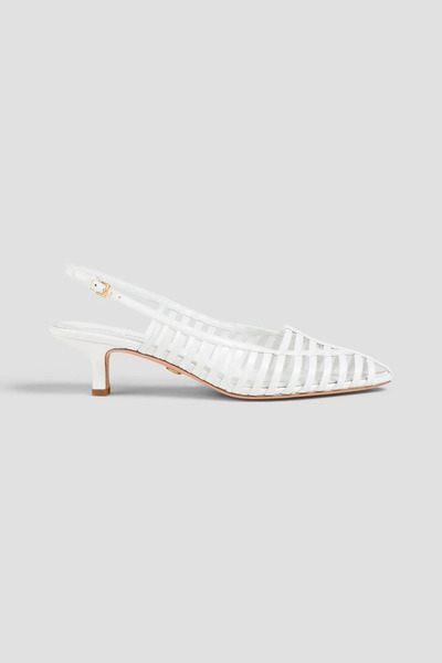 Veronica Beard - Britte Cutout Leather Slingback Pumps - White - Us 6.5 