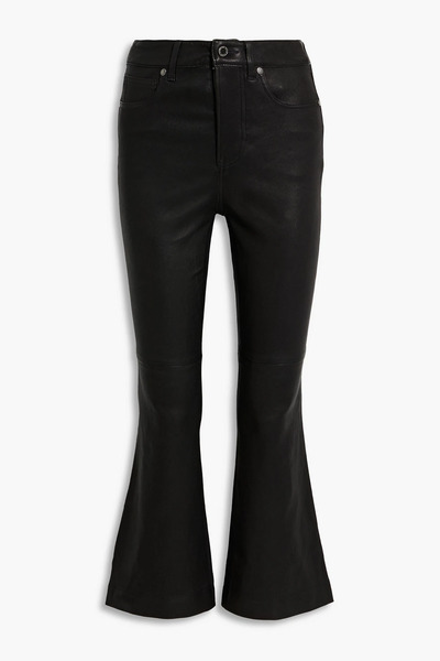  Veronica Beard - Carson Leather Flared Pants - Black - 24 