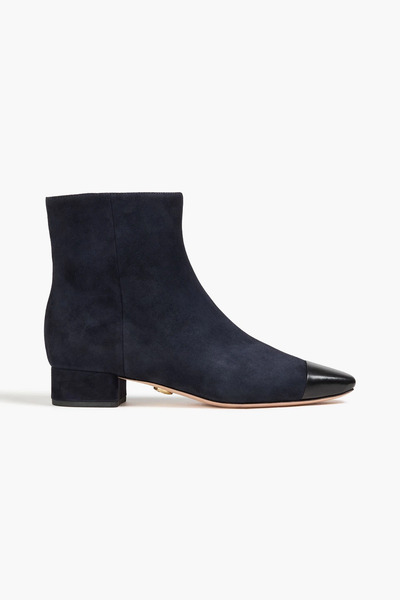  Veronica Beard - Cecile Leather And Suede Ankle Boots - Blue - Us 5.5 
