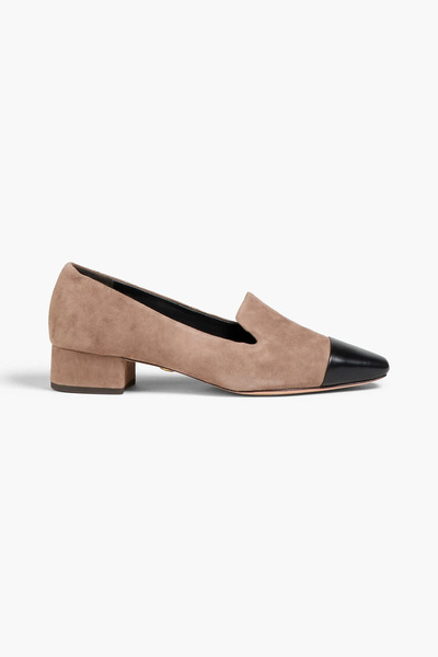  Veronica Beard - Cecile Suede And Leather Loafers - Neutral - Us 5.5 