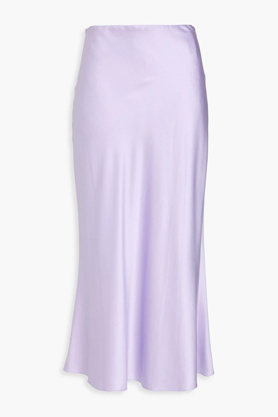  Veronica Beard - Clover Silk-blend Satin Midi Skirt - Purple - Us 0 