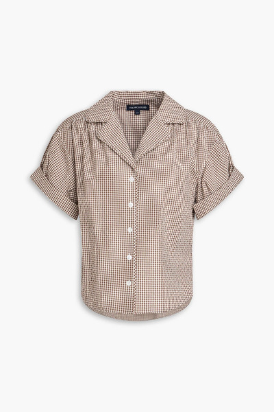  Veronica Beard - Ilene Gingham Cotton-blend Seersucker Shirt - Brown - S 