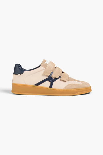  Veronica Beard - Reagan Twill And Suede Sneakers - Neutral - Us 5 