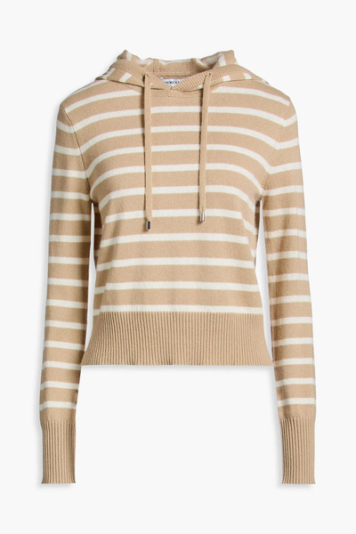  Veronica Beard - Striped Cashmere Hoodie - Neutral - Xs 