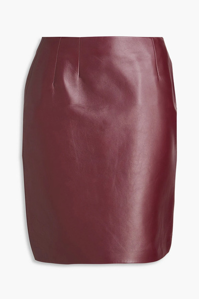  Versace - Leather Mini Skirt - Burgundy - It 40 