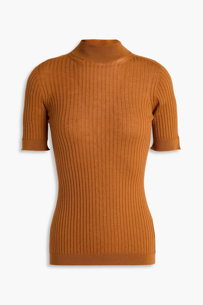  Versace - Ribbed Wool Mock-neck Sweater - Brown - It 38 