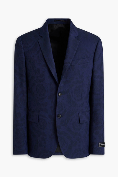  Versace - Wool-jacquard Suit Jacket - Blue - It 46 