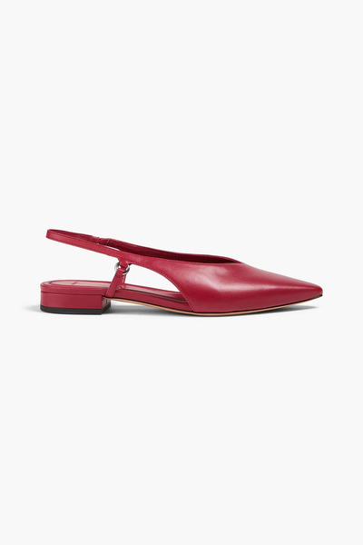  Vince. - Ines Leather Slingback Point-toe Flats - Red - Eu 36 