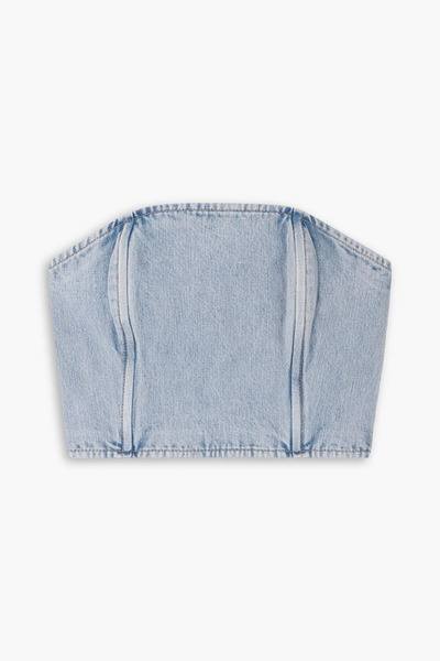  Wardrobe.nyc - Strapless Denim Top - Blue - Xs 
