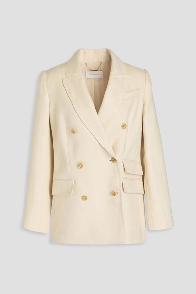  Zimmermann - Double-breasted Linen Blazer - White - 1 