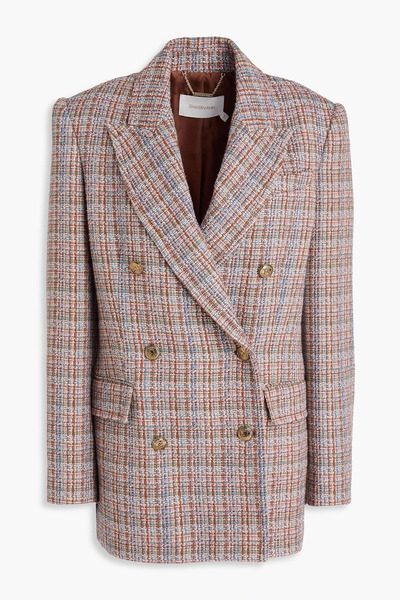  Zimmermann - Double-breasted Tweed Blazer - Brown - 0 