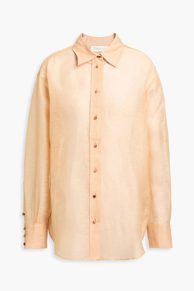  Zimmermann - Linen And Silk-blend Organza Shirt - Neutral - 1 