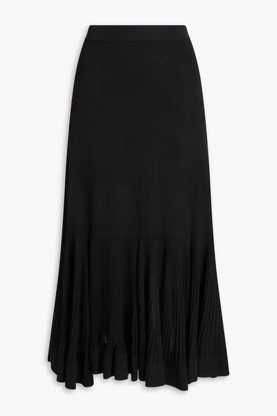  Zimmermann - Pleated Knitted Midi Skirt - Black - 1 