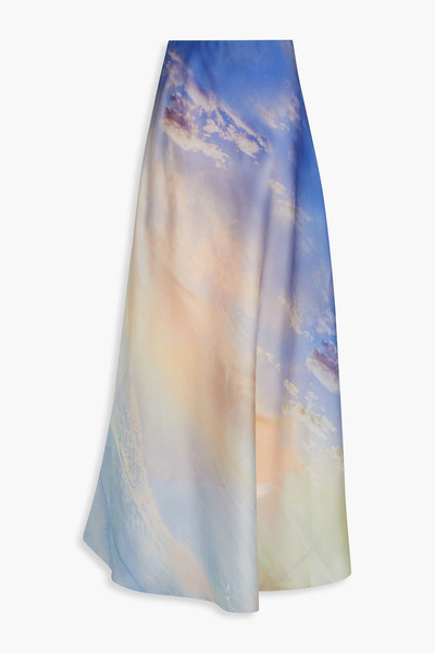  Zimmermann - Printed Silk-organza Maxi Skirt - Blue - 2 