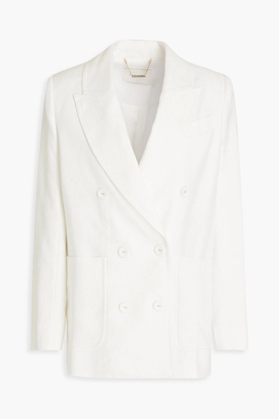  Zimmermann - Slub Linen Blazer - White - 3 