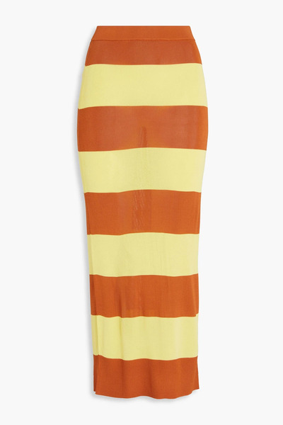  Zimmermann - Striped Knitted Midi Skirt - Yellow - 00 