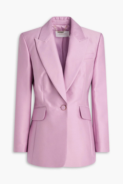  Zimmermann - Wool And Silk-blend Shantung Blazer - Purple - 2 