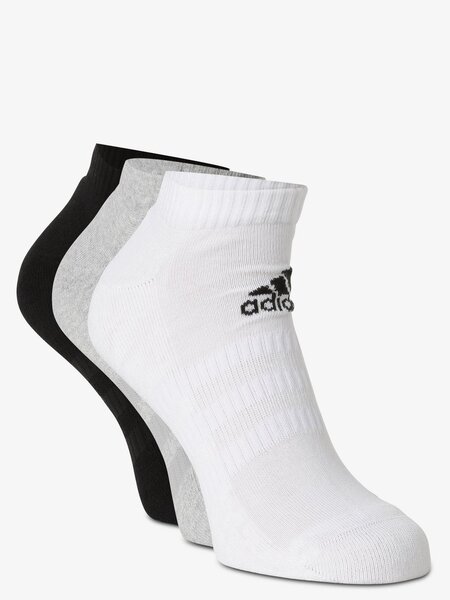  Adidas Performance Skarpety Pakowane Po 3 Szt. Mężczyźni Drobna Dzianina Szary|czarny|biały|wielokolorowy, M 