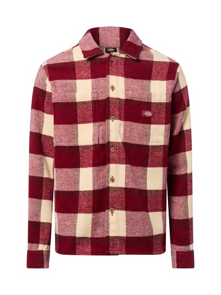  Dickies Męska Koszula Flanelowa Z Zawartością Wełny - Plaid Coaling Mężczyźni Comfort Fit Czerwony, Xs 