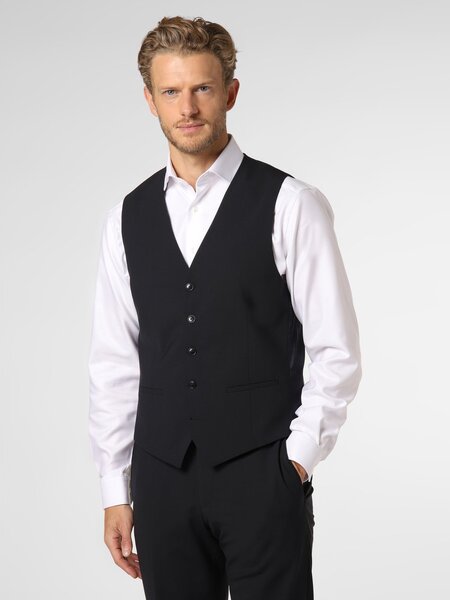  Finshley & Harding London Męska Kamizelka Od Garnituru Modułowego Mężczyźni Regular Fit Niebieski, 44 