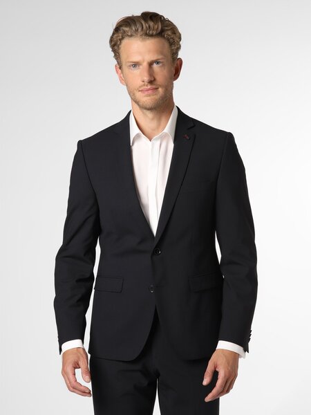  Finshley & Harding London Męska Marynarka Od Garnituru Modułowego Mężczyźni Slim Fit Sztuczne Włókno Niebieski, 25 