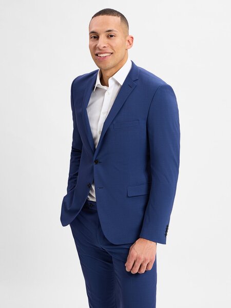  Finshley & Harding Męska Kurtka Modułowa - Steven Mężczyźni Modern Fit Sztuczne Włókno Niebieski, 24 