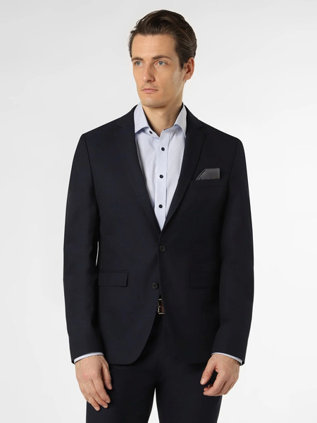  Finshley & Harding Męska Marynarka Od Garnituru Modułowego Mężczyźni Slim Fit Sztuczne Włókno Niebieski, 23 