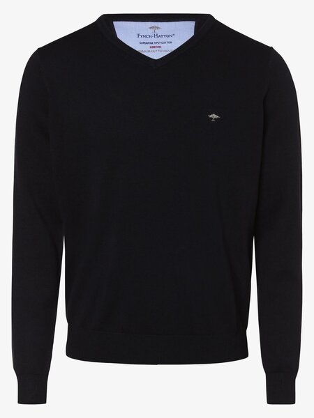  Fynch-hatton Sweter Męski Mężczyźni Bawełna Niebieski, L 