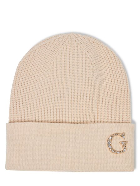  Guess Czapka Damska Kobiety Beżowy, One Size 