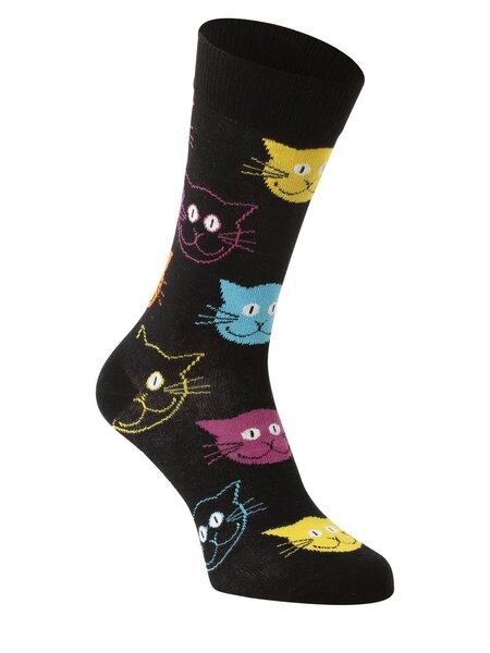  Happy Socks Skarpety Z Drobnej Dzianiny Kobiety,mężczyźni Drobna Dzianina Czarny|wielokolorowy, 36-40 
