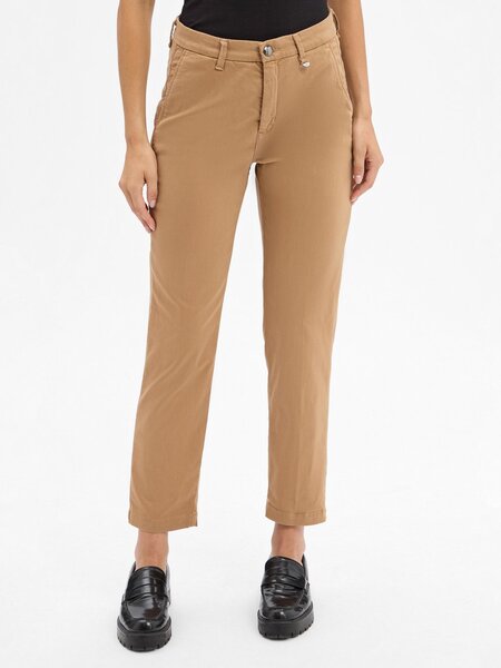  Mac Spodnie - Chino Kobiety Lyocell Beżowy, 38 