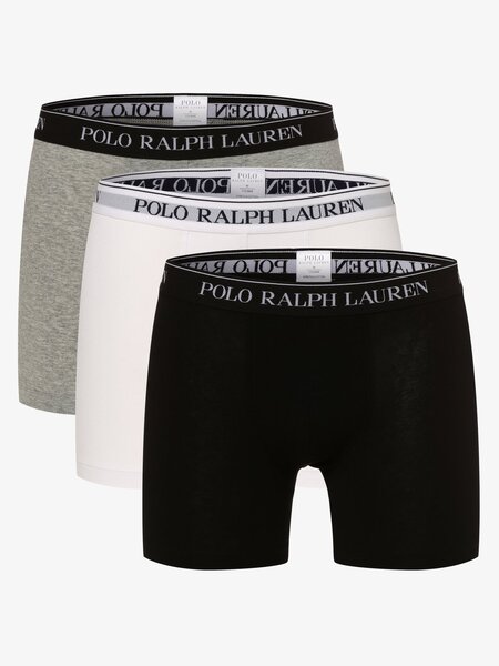  Polo Ralph Lauren Obcisłe Bokserki Pakowane Po 3 Szt. Mężczyźni Bawełna Szary|czarny|biały|wielokolorowy, S 