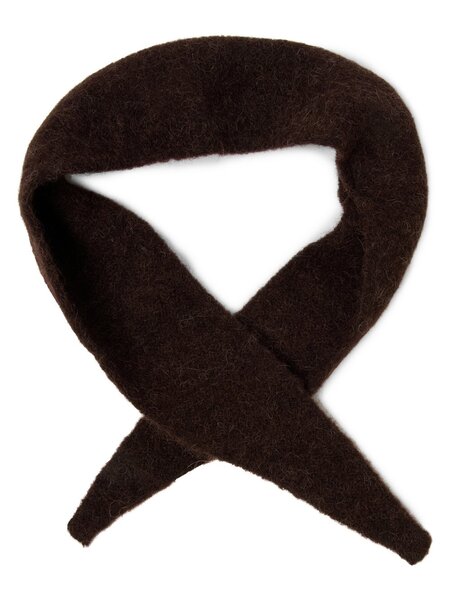  Samsøe Samsøe Damski Szalik Z Dzianiny Z Zawartością Alpaki I Merynosów - Sanor Kobiety Wełna Merino Brązowy, One Size 