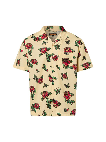 Santa Cruz Męska Koszulka Z Krótkim Rękawem - Flash Roses Mężczyźni Modern Fit Bawełna żółty|wielokolorowy, S 
