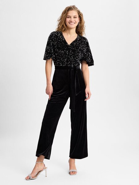  S.oliver Black Label Kombinezon Kobiety Czarny|srebrny, 34 