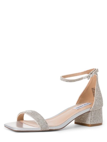  Steve Madden Sandał Damski - Gena-r Kobiety Tekstylia Srebrny, 39 