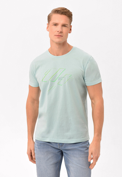  Volcano Bawełniany T-shirt Z Printem T-laser 