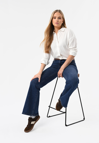  Volcano Jeansy Dzwony, Flare Fit, D-mag 
