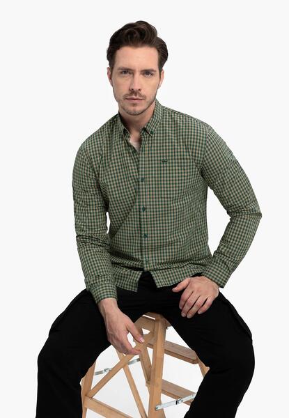  Volcano Koszula W Kratkę, Slim Fit, K-rube 